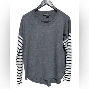 French Connection Charcoal Knit Long Sleeve Top